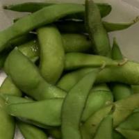 Edamame · Broiled japanese soy beans.