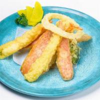 Shrimp Tempura Ap · Lightly battered, deep fried shrimp and vegetables.