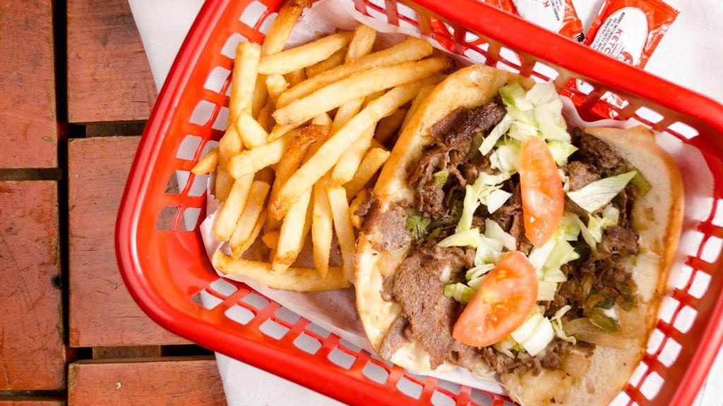 Regular Philly Steak Sandwich With Fries · 