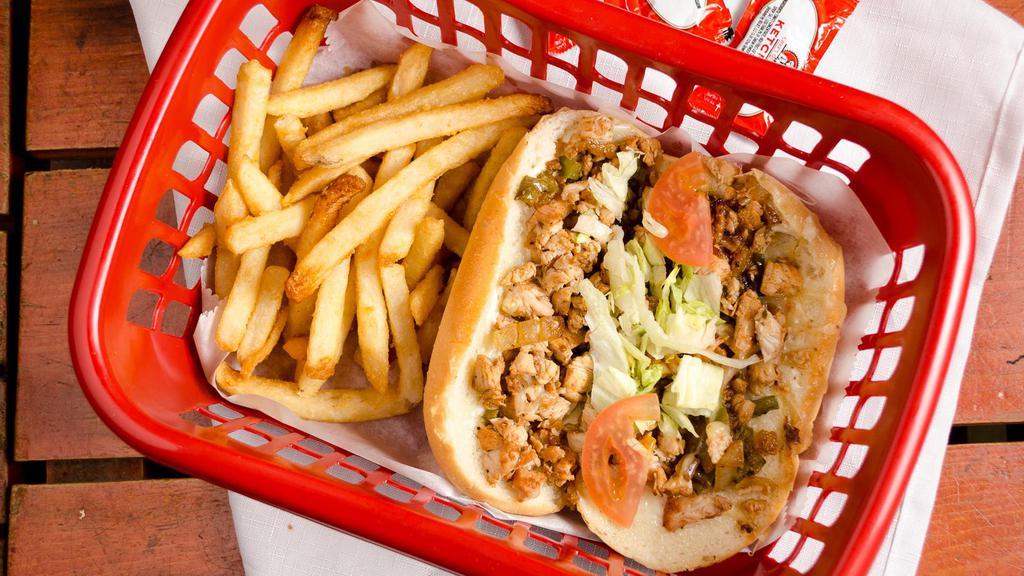 Regular Philly Chicken Sandwich With Fries & Lemonade · 
