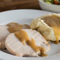Fresh Roasted Turkey · Served with your choice of two sides.