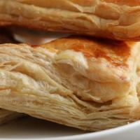 Chicken Puff Pastry 2 Pieces · Ground chicken baked inside a puff pastry.