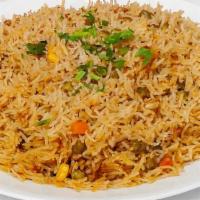 Vegetable Pulao · Basmati rice cooked with mix vegetable.