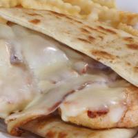 Chicken Bacon Melt Sandwich · Topped with mozzarella cheese. Served with choice of bun or pita bread.
