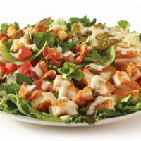 Jalapeño Popper Salad · Made fresh daily with Wendy’s signature lettuce blend, spicy, crispy chicken breast, diced t...