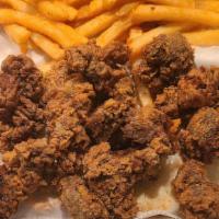 Chicken Livers With Fries (1/2 Lb.) · 