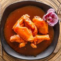 Thai Wings · Deep-fried wingette & drumette tossed in Thai chili sauce. Spicy.