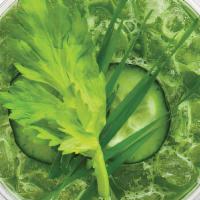 20 Oz Green Machine · A shot of wheatgrass, cucumber, celery, kale, spinach, parsley, lemon. 90 cal