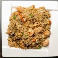 House Fried Rice · Pork chashu, chicken and shrimp.