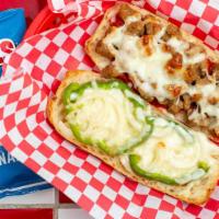Stromboli · Italian sausage, green bell peppers, Spanish onions, Greek’s® Italian pizza sauce, topped wi...