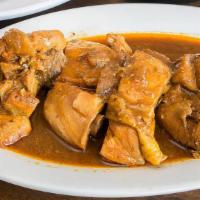 Belizean Stew Chicken (Plus 2 Sides) · The national dish of belize, our stew chicken is
marinated in bell peppers, onions, paprika ...
