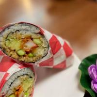 Byo Sushi Burrito · Choice of base, one protein, sauce, and toppings. Extra protein available for an additional ...
