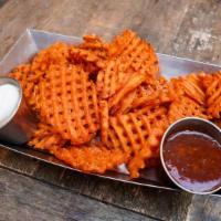 Sweet Potato Waffle Friets · served with your choice of 2 dipping sauces