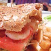Shrimp Po' Boy · Our special seasoned grilled shrimp with shredded lettuce, tomato, and chipotle mayo on brio...