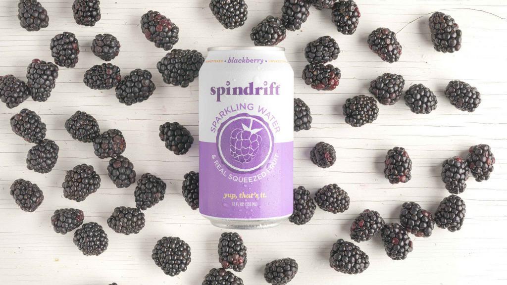 Spindrift Blackberry · Sparkling water made with real squeezed fruit.