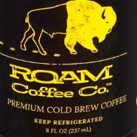 Roam Cold Brew · Locally Roasted and Cold Brewed Coffee from Roam Coffee Company, 8oz bottle.