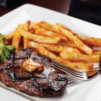 Center Cut 6 Oz Sirloin · Hand-cut USDA Choice center cut sirloin seasoned and grilled to perfection. Topped with our ...