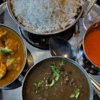 Nepali Thali (Non-Vegetarian) · Sampling of typical dishes from the Himalayan mountains of Nepal (includes Rice, Daal, and K...