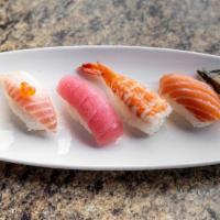 Nigiri Sampler Regular · Nigiri (six pieces), tuna or California roll.