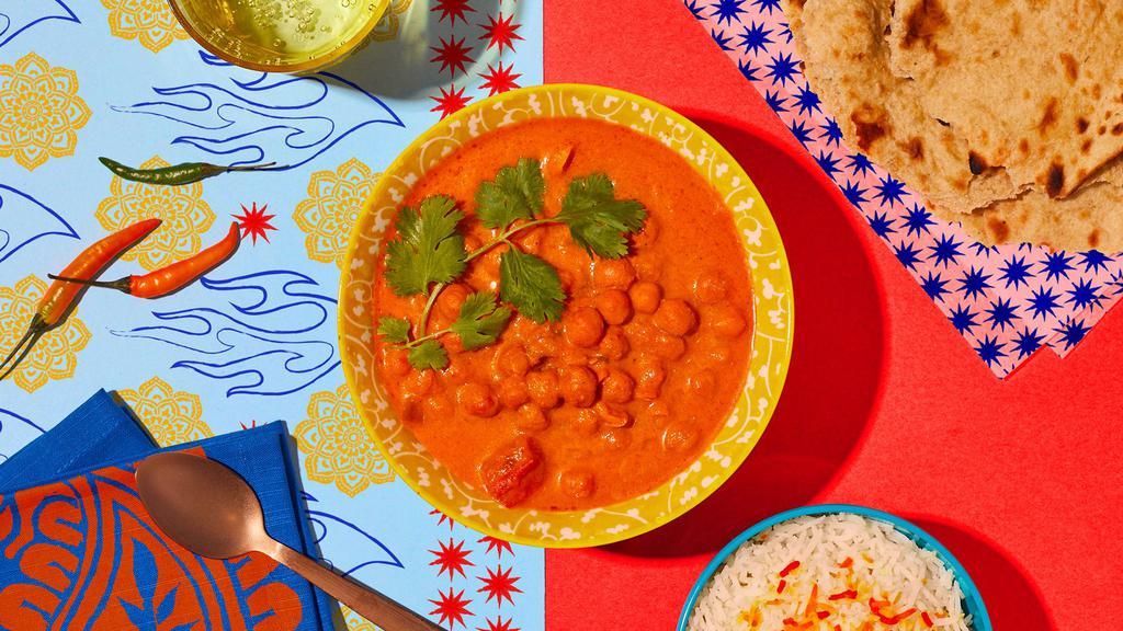 Chana Masala · Chickpeas in a curry and tomato sauce.