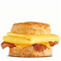 Bacon Egg & Cheese Biscuit · Crispy bacon, folded egg and American cheese all on a Made From Scratch™ Biscuit.. Breakfast...