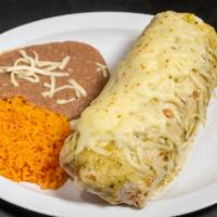 Plato Exclusivo De Burrito / Burrito Signature Dish · Elección de: pollo, cochinita pibil, tinga de res o carne molida relleno de arroz, frijoles,...