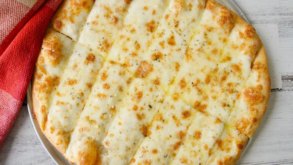 Cheese Bread · Topped with mozzarella cheese.