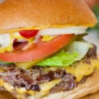 Original Burger · American cheese, lettuce, tomatoes, onions, pickles, ketchup, mustard, and mayo.
