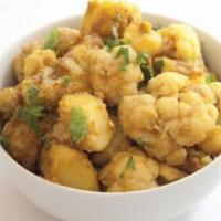 Aloo Gobi · Fresh cauliflower and potatoes cooked to perfection along with tomatoes and herbs.