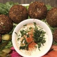 Falafel Plate Diner · All vegetable patties made of fava beans, chick-peas. onions, parsley, garlic, special spice...