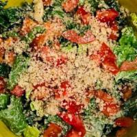 I Am Dazzling (Caesar Salad) · Romaine, Kale, Tomatoes, Capers, Brazil Nut Parmesan, Cashew Caesar Dressing