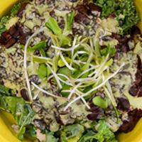 I Am Grateful (Community Bowl) · Fresh kale, brown rice, seasoned black beans, garlic-tahini sauce, farm fresh sprouts. Regul...