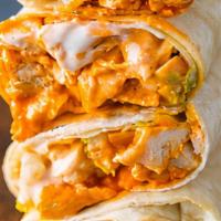 Buffalo Chicken Wrap · Spice up your day with either grilled or hand-breaded buffalo chicken with lettuce, tomato, ...