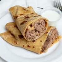 Hunter Beef Paratha · Shredded Beef wrapped in a bread