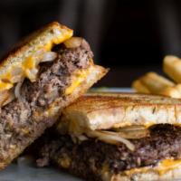 Patty Melt · 1/2 pound patty with American cheese and grilled onions on rye.