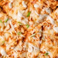 Chicken Pizza · Chicken, onions, green peppers & tomatoes.