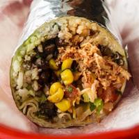 Burritos · Filled with rice, beans, pico, cream and lettuce.
