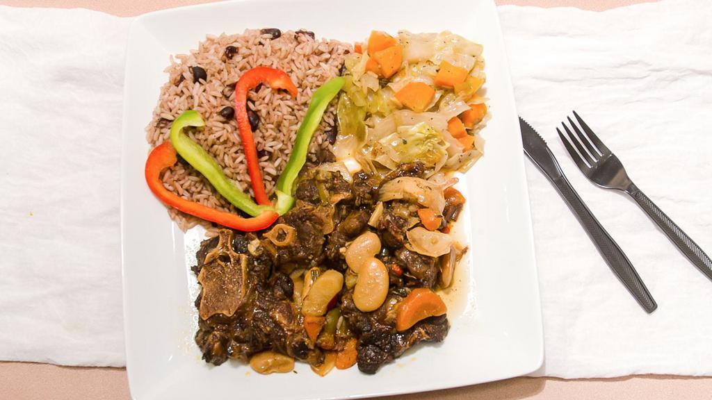 Oxtail · Fall off the bone beef, cooked in its own stew. With a deep and rich flavorful taste.