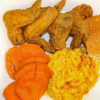 Chicken Wing Dinner · Comes with your choice of two sides and a cornbread