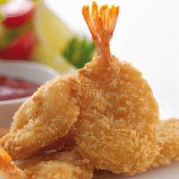 Angel Shrimp · Jumbo fried shrimp covered with breading crumbs over lettuce served with special Thai tamari...