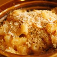Mac N Cheese Bowl · Creamy, three cheese mac n cheese; topped with breadcrumbs and baked in oven. Add Brisket, P...