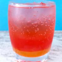 Peach Bellini · Fizzy Pomegranate and Peach puree Soda