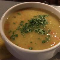 Lentil Soup · Red lentils, carrots, herbs and spices.
