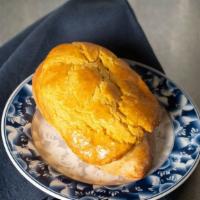 Red Bean Pineapple Topping Bun - 豆沙波蘿包 · Baked sweet bread filled with red bean paste and topped with a sweet cookie. Contains peanut...