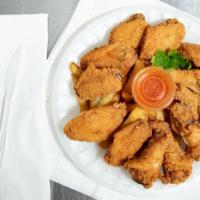 Wing Dings (10 Pcs.) · With fries.