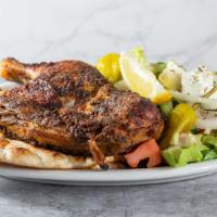 Athenian Roast Chicken Plate · 1/2 chicken seasoned 