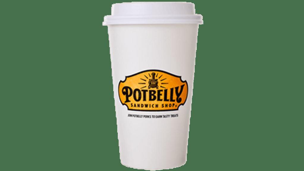 Coffee · Intelligentsia custom ‘Potbelly blend’ coffee, with nutty flavors and hints of baker's chocolate.