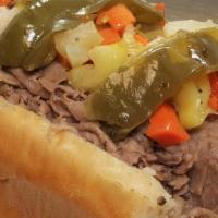 Italian Beef · includes sweet or hot peppers