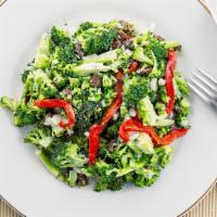 Signature Broccoli Crunch Salad · Most popular. Vegan. Organic Broccoli. Smokehouse Onions. Organic Roasted Amino Almonds.