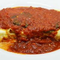 Homemade Lasagna · Includes bread, butter, and a small salad. Add Italian Sausage or Meatballs for an additiona...